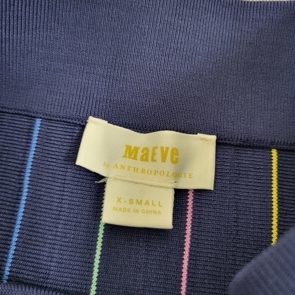 Anthropologie Maeve rainbow pleated contrast skirt aline full circle - Picture 9 of 11